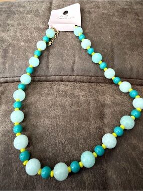 Treasure Jewels Aqua & Turquoise Beaded Necklace